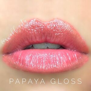 Lipsense Moisturizing Papaya Lip Gloss NEW Peach Pink Coral High Shine Glossy